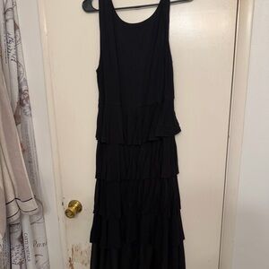 Style & Co. Black Layered Maxi Dress